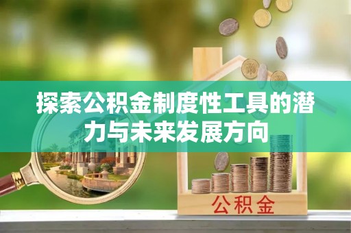 大村探索公积金制度性工具的潜力与未来发展方向