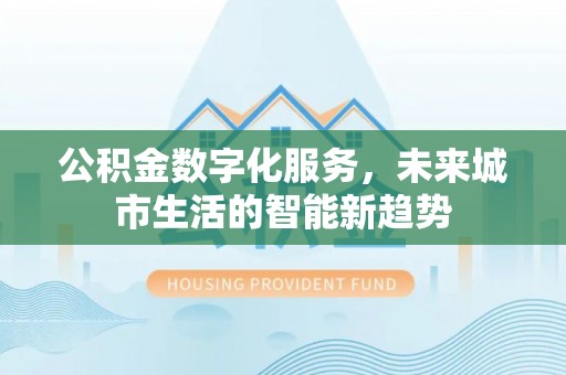 大村公积金数字化服务，未来城市生活的智能新趋势